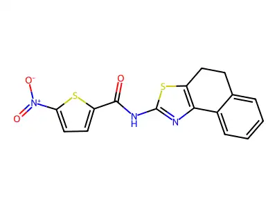N-(4,5-dihydronaphtho[1,2-d]thiazol-2-yl)-5-nitrothiophene-2-carboxamide structure