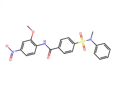 N-(2-methoxy-4-nitrophenyl)-4-[methyl(phenyl)sulfamoyl]benzamide structure