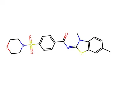 (E)-N-(3,6-dimethylbenzo[d]thiazol-2(3H)-ylidene)-4-(morpholinosulfonyl)benzamide structure