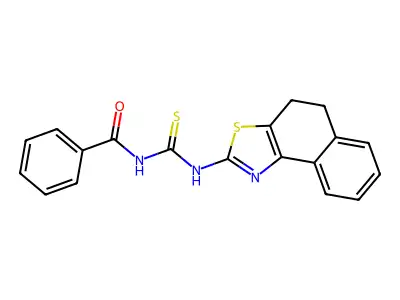 N-((4,5-dihydronaphtho[1,2-d]thiazol-2-yl)carbamothioyl)benzamide structure