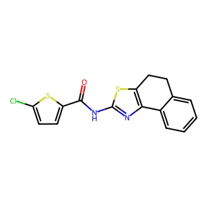 5-chloro-N-(4,5-dihydronaphtho[1,2-d]thiazol-2-yl)thiophene-2-carboxamide structure