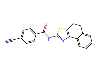 4-cyano-N-(4,5-dihydronaphtho[1,2-d]thiazol-2-yl)benzamide structure