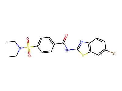 N-(6-bromo-1,3-benzothiazol-2-yl)-4-(diethylsulfamoyl)benzamide structure