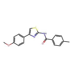 N-[4-(4-methoxyphenyl)-1,3-thiazol-2-yl]-4-methylbenzamide structure