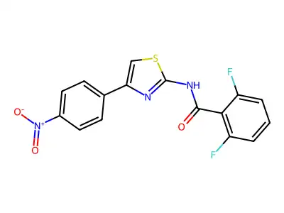 2,6-difluoro-N-[4-(4-nitrophenyl)-1,3-thiazol-2-yl]benzamide structure