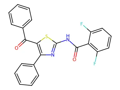 N-(5-benzoyl-4-phenyl-1,3-thiazol-2-yl)-2,6-difluorobenzamide structure