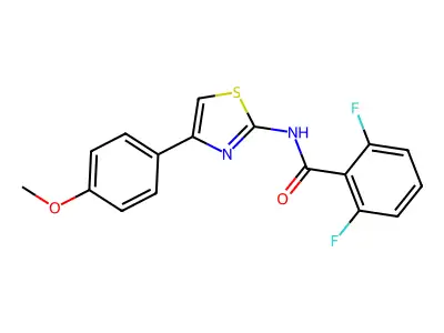 2,6-difluoro-N-[4-(4-methoxyphenyl)-1,3-thiazol-2-yl]benzamide structure