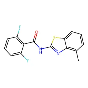 2,6-difluoro-N-(4-methyl-1,3-benzothiazol-2-yl)benzamide structure