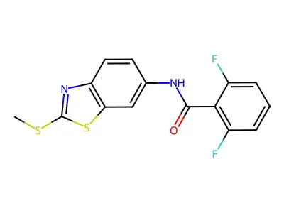 2,6-difluoro-N-(2-(methylthio)benzo[d]thiazol-6-yl)benzamide structure