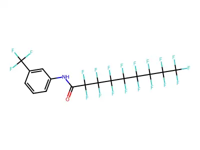 2,2,3,3,4,4,5,5,6,6,7,7,8,8,9,9,9-heptadecafluoro-N-[3-(trifluoromethyl)phenyl]nonanamide structure