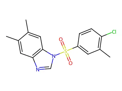 1-[(4-chloro-3-methylphenyl)sulfonyl]-5,6-dimethyl-1H-benzimidazole structure