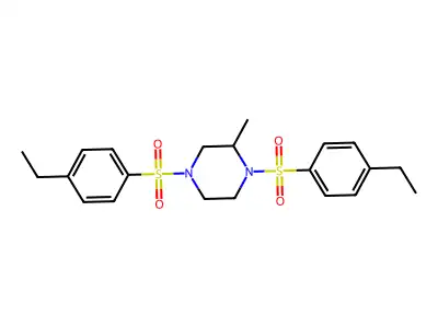 1,4-Bis(4-ethylbenzenesulfonyl)-2-methylpiperazine structure
