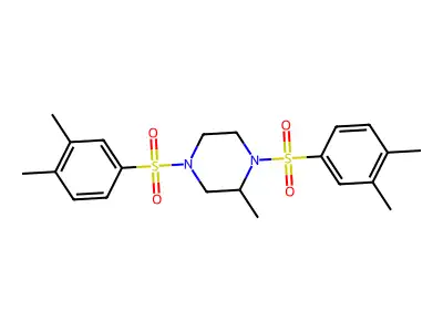 1,4-Bis[(3,4-dimethylphenyl)sulfonyl]-2-methylpiperazine structure
