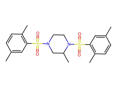 1,4-Bis[(2,5-dimethylphenyl)sulfonyl]-2-methylpiperazine structure