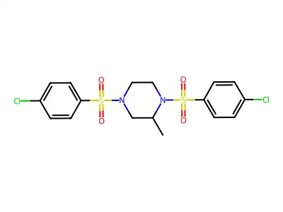 1,4-Bis[(4-chlorophenyl)sulfonyl]-2-methylpiperazine structure
