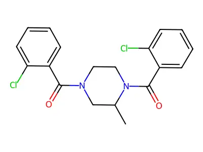 1,4-Bis(2-chlorobenzoyl)-2-methylpiperazine structure