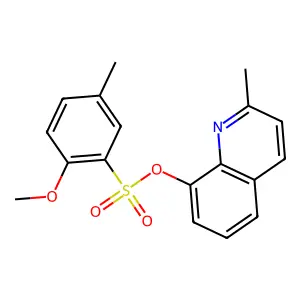 (2-Methylquinolin-8-yl) 2-methoxy-5-methylbenzenesulfonate structure