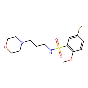 5-bromo-2-methoxy-N-(3-morpholin-4-ylpropyl)benzenesulfonamide structure