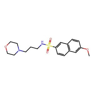 6-methoxy-N-(3-morpholin-4-ylpropyl)naphthalene-2-sulfonamide structure