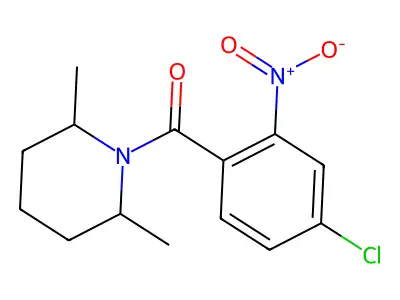 (4-Chloro-2-nitrophenyl)-(2,6-dimethylpiperidin-1-yl)methanone structure