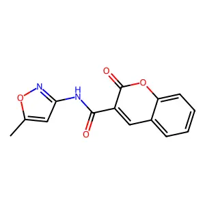 N-(5-methyl-1,2-oxazol-3-yl)-2-oxo-2H-chromene-3-carboxamide structure