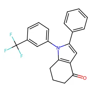 2-phenyl-1-[3-(trifluoromethyl)phenyl]-4,5,6,7-tetrahydro-1H-indol-4-one structure