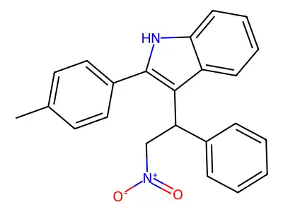 2-(4-methylphenyl)-3-(2-nitro-1-phenylethyl)-1H-indole structure