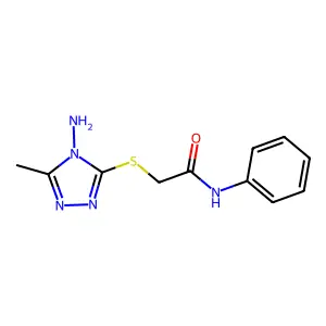 2-[(4-amino-5-methyl-4H-1,2,4-triazol-3-yl)sulfanyl]-N-phenylacetamide structure