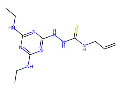 1-{[4,6-Bis(ethylamino)-1,3,5-triazin-2-YL]amino}-3-(prop-2-EN-1-YL)thiourea structure
