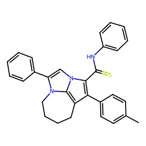 1-(4-methylphenyl)-N,4-diphenyl-5,6,7,8-tetrahydro-2a,4a-diazacyclopenta[cd]azulene-2-carbothioamide structure