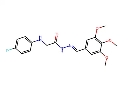 Glycine, N-(4-fluorophenyl)-, [(3,4,5-trimethoxyphenyl)methylene]hydrazide structure
