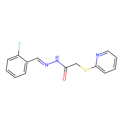 N'-[(E)-(2-fluorophenyl)methylidene]-2-(pyridin-2-ylsulfanyl)acetohydrazide structure
