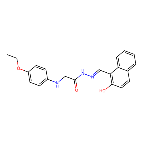 2-(4-Ethoxyanilino)-N-[(2-hydroxynaphthalen-1-yl)methylideneamino]acetamide structure