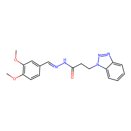 3-(1H-1,2,3-Benzotriazol-1-YL)-N'-(3,4-dimethoxybenzylidene)propanohydrazide structure