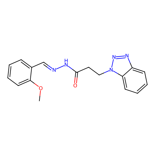 3-(1H-1,2,3-Benzotriazol-1-YL)-N'-(2-methoxybenzylidene)propanohydrazide structure