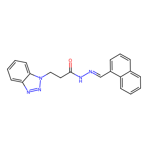 3-(1H-1,2,3-Benzotriazol-1-YL)-N'-(1-naphthylmethylene)propanohydrazide structure