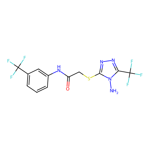 2-((4-AMINO-5-(TRI-F-ME)-4H-1,2,4-TRIAZOL-3-YL)THIO)-N-(3-(TRI-F-ME)PH)ACETAMIDE structure
