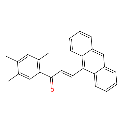 (E)-3-(anthracen-9-yl)-1-(2,4,5-trimethylphenyl)prop-2-en-1-one structure