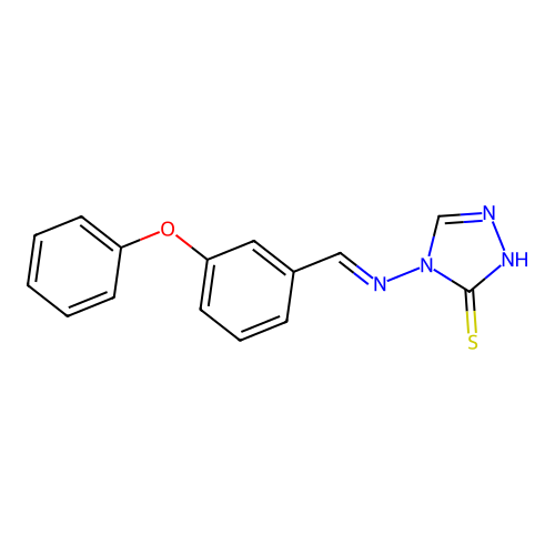 4-[(E)-(3-phenoxyphenyl)methylideneamino]-1H-1,2,4-triazole-5-thione structure