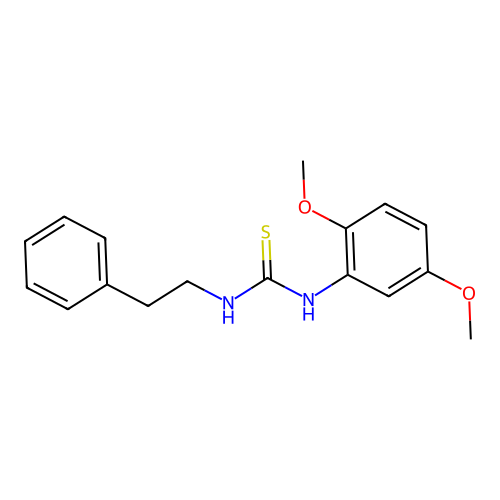 1-(2,5-Dimethoxyphenyl)-3-(2-phenylethyl)thiourea structure