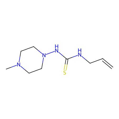 N-allyl-N'-(4-methyl-1-piperazinyl)carbamimidothioic acid structure