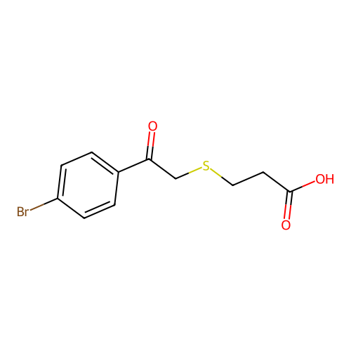 3-{[2-(4-Bromophenyl)-2-oxoethyl]sulfanyl}propanoic acid structure