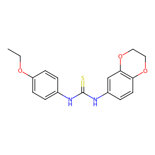 1-(2,3-Dihydro-1,4-benzodioxin-6-yl)-3-(4-ethoxyphenyl)thiourea structure