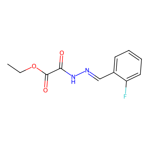 ethyl [(2E)-2-(2-fluorobenzylidene)hydrazinyl](oxo)acetate structure