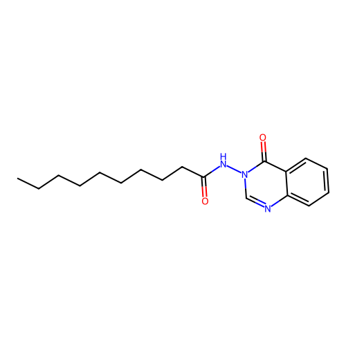 N-(4-oxoquinazolin-3-yl)decanamide structure