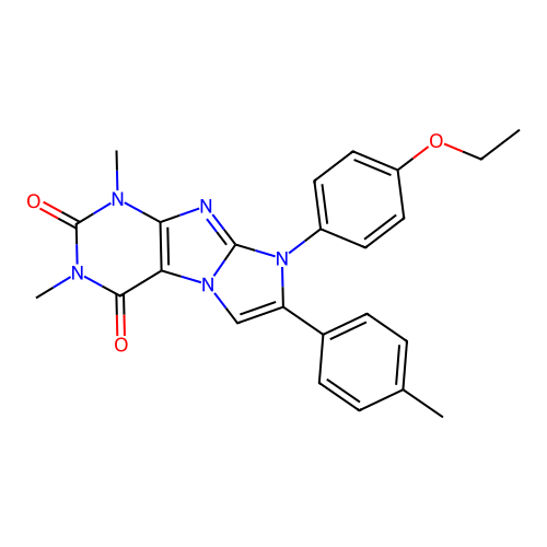 8-(4-ethoxyphenyl)-1,3-dimethyl-7-(p-tolyl)-1H-imidazo[2,1-f]purine-2,4(3H,8H)-dione structure