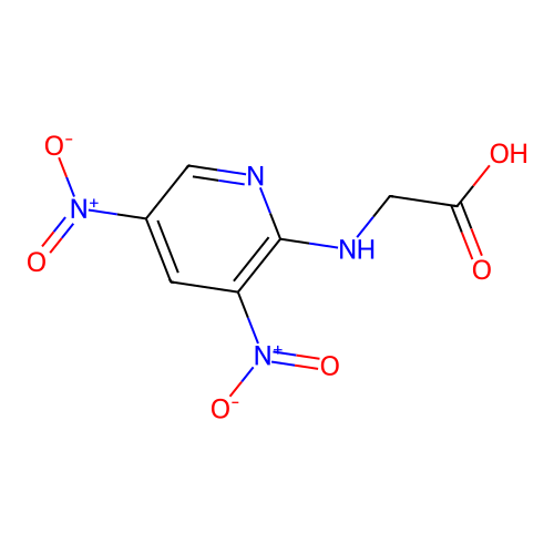 N-[3,5-Dinitropyridin-2-yl]glycine structure