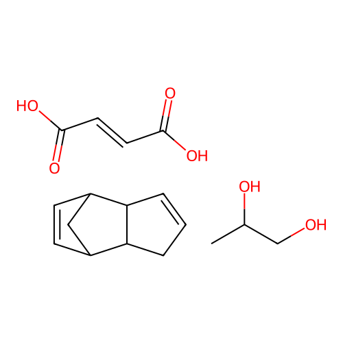 (E)-but-2-enedioic acid;propane-1,2-diol;tricyclo[5.2.1.02,6]deca-3,8-diene structure