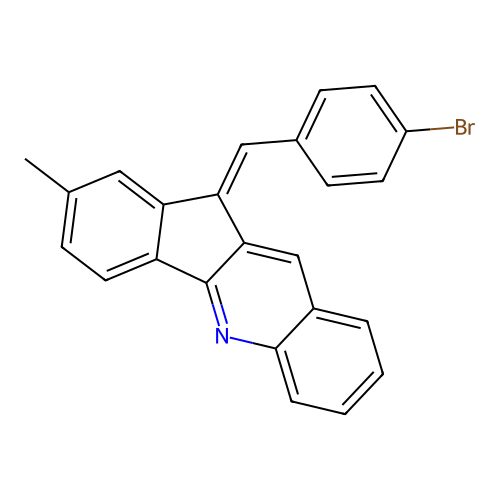 (Z)-11-(4-bromobenzylidene)-2-methyl-11H-indeno[1,2-b]quinoline structure