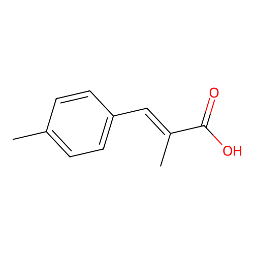 (2E)-2-methyl-3-(4-methylphenyl)prop-2-enoic acid structure